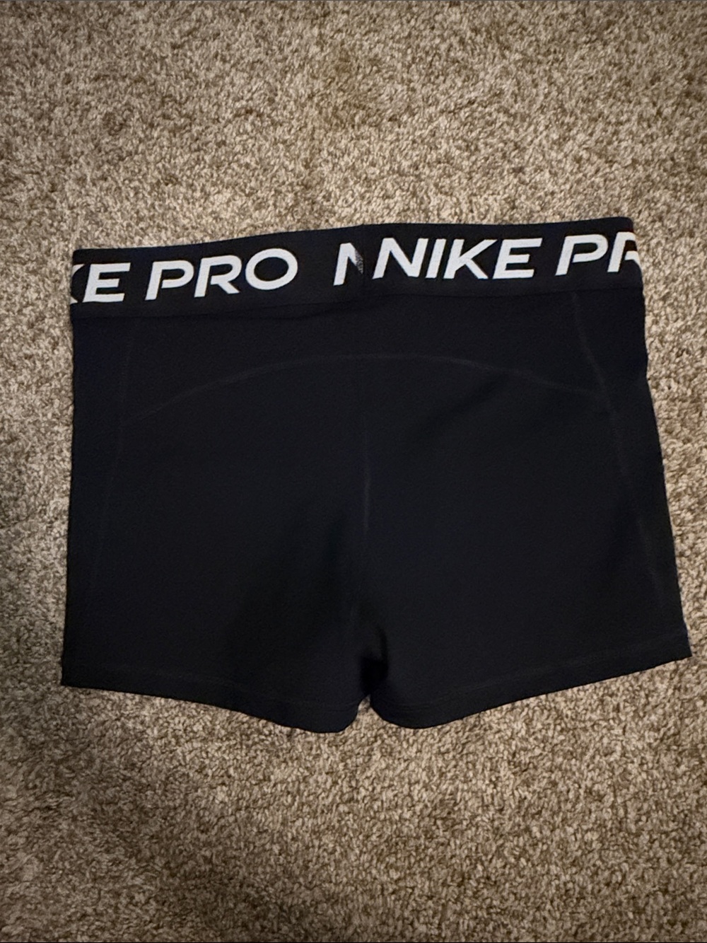 Nike Black Women's Pro Compression Bike Shorts with White Logo - Picture 3 of 3